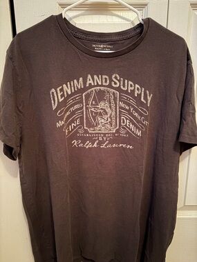 Ralph Lauren Denim & Supply Charcoal Graphic Short-Sleeve Tee